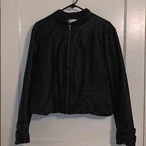 NY&C Faux Black Leather Moto Jacket NWOT